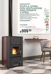 Vulcania - Stufa A Legna Con Ventilazione Aria Forzata V-Steel