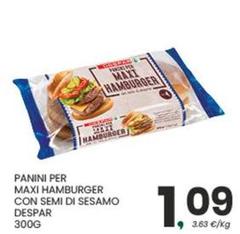 Maxi - Panini Per  Hamburger Con Semi Di Sesamo