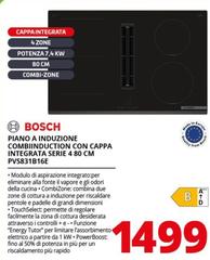 Bosch - Piano A Induzione Combiinduction Con Cappa Integrata Serie 4 80 Cm PVS831B16E