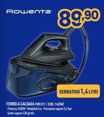 Rowenta - Easy Steam VR5121 2400 W 1,4 L Acciaio Inossidabile Nero, Blu