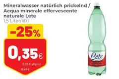 Lete - Acqua Minerale Effervescente Naturale