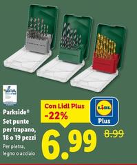Parkside - Set Punte Per Trapano, 18 O 19 Pezzi
