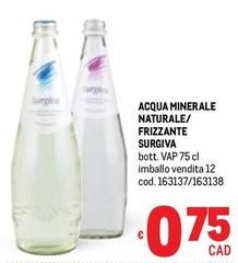 Acqua Minerale Naturale/Frizzante