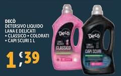 Deco - Detersivo Liquido Lana E Delicati Classico/ Colorati/ Capi Scuri