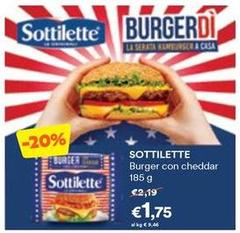 Sottilette - Burger Con Cheddar