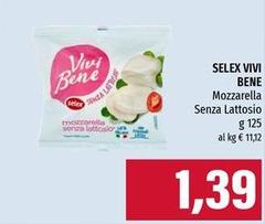 Selex - Vivi Bene Mozzarella Senza Lattosio