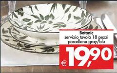 Botanic - Servizio Tavola Porcellana Gray