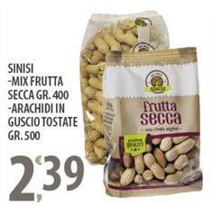 Sinisi - Mix Frutta Secca Arachidi In Guscio Tostate
