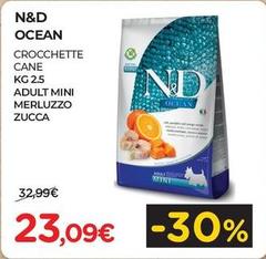 N&D - Ocean Crocchette Cane Adult Mini Merluzzo Zucca