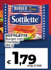 Sottilette - Burger Con Cheddar