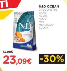 N&D - Ocean Crocchette Cane Adult Mini Merluzzo Zucca