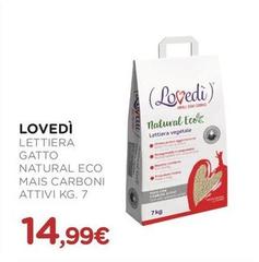 Lovedi - Lettiera Gatto Natural Eco Mais Carboni Attivi