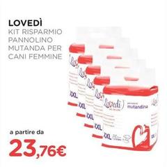 Lovedi - Kit Risparmio Pannolino Mutanda Per Cani Femmine