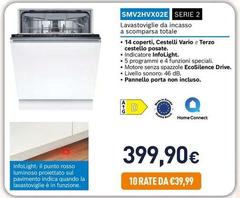 Bosch - SMV2HVX02E Serie 2 Lavastoviglie Da Incasso A Scomparsa Totale