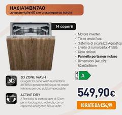 Hotpoint - HA6IA14BN7A0 Lavastoviglie 60 Cm A Scomparsa Totale