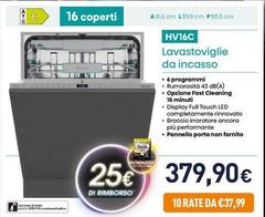 Hisense - Lavastoviglie Da Incasso HV16C
