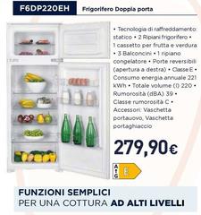 De Longhi - F6DP220EH Frigorifero Doppia Porta