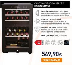 Haier - Wine Bank 50 Serie 7 HWS42GDAU1 Cantinetta Vino Con Compressore Libera Installazione Nero 42 Bottiglia/bottiglie