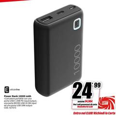 Cellularline - Power Bank 10000 Mah