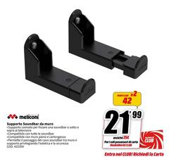 Meliconi - Supporto Soundbar da muro