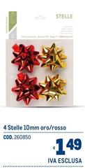 Stelle 10mm Oro/rosso