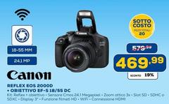 Canon - Reflex EOS 2000D + OBiettivo EF-S 18/55 DC