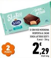 Scotti - Si Con Riso Merendina Ricoperta Al Cacao Senza Lattosio