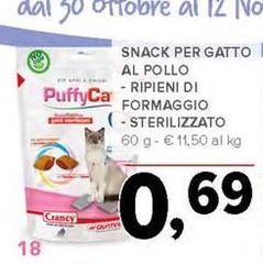 Crancy - Snack Per Gatto Al Pollo, Ripieni Di Formaggio, Sterilizzato