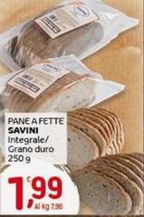 Savini - Pane A Fette Integrale/ Grano Duro