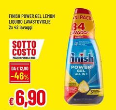 Finish - Power Gel Lemon Liquido Lavastoviglie