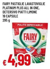 Fairy - Pastiglie Lavastoviglie Platinum Plus All In One, Detersivo Piatti Limone Capsule 