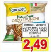 Orogel - Virtù'di Zuppa Cecie Lenticchie - Orzo E Funghi