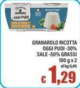 Granarolo -  Ricotta Ou Puoi -30% Sale -50% Grassi