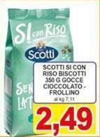 Scotti -  Si Con Riso Biscotti Gocce Cioccolato- Frollino