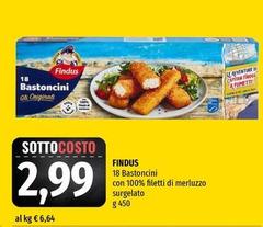 Findus - Bastoncini Con 100% Filetti Di Merluzzo Surgelato