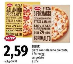 Selex - Pizza Con Salamino Piccante, 5 Formaggi Surgelato