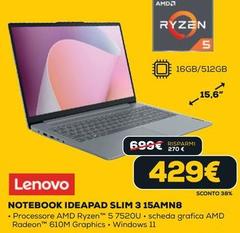 Lenovo - Notebook Ideapad Slim 3 15AMN8