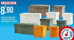 Pouf Contenitore Esterno In Velluto