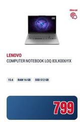Lenovo - Computer Notebook Lqq83lk006yix