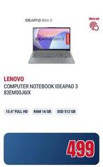 Lenovo - Compuster Notebook Ideapad 3 83EME00J6IX