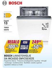Bosch - Serie 2 SMV25EX02E lavastoviglie A scomparsa totale 13 coperti E