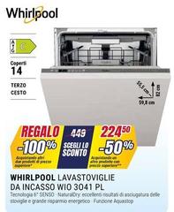 Whirlpool - Lavastoviglie Da Incasso WIO 3041 PL