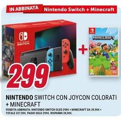 Nintendo - Switch Con Joycon Colorati + Minecraft