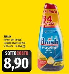 Finish - Power Gel Lemon Liquido Lavastoviglie 2 Flaconi