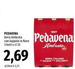 Pedavena - Birra Ambrata Con Luppolo In Fiore