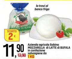 Sabino - Azienda Agricola  Mozzarella Di Latte Di Bufala In Confezione Salvagiene Da