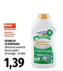Spuma di Sciampagna - Detersivo Lavatrice Fresco Pulito
