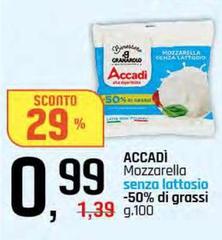 Accadì - Mozzarella Senza Lattosio -50% Di Grassi