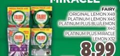 Fairy - Lemon X49 Platinum Lemon X45 Platinum Plus Blu/lemon X40