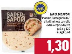 Saper di sapori - Piadina Romagnola IGP Alla Riminese Con Olio Extra Vergine D'Oliva